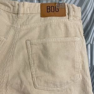 cream, straight leg BDG corduroy pants